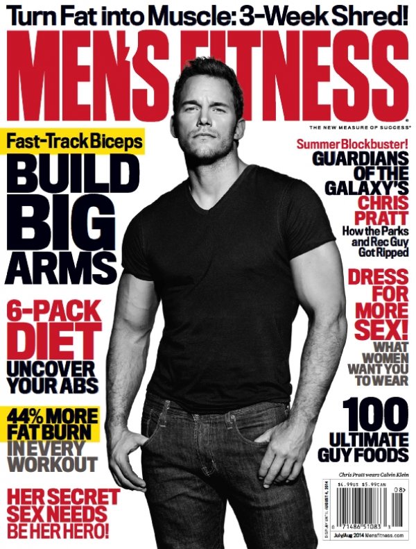 Крис Прат; Снимка:  Men's Fitness