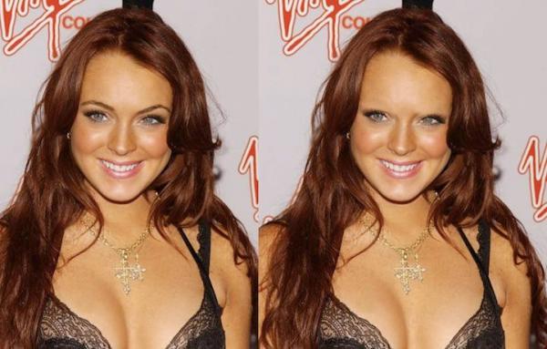Линдзи ЛоанКолаж:celebswithnoeyebrows.com