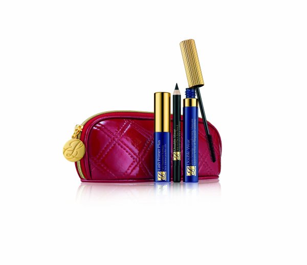 Mascara Traveler Set 62 лв.Спирала за мигли Double Wear Храна за мигли Lash Primer PlusЧерен молив за очи Double Wear Eye PencilКозметичен несесер