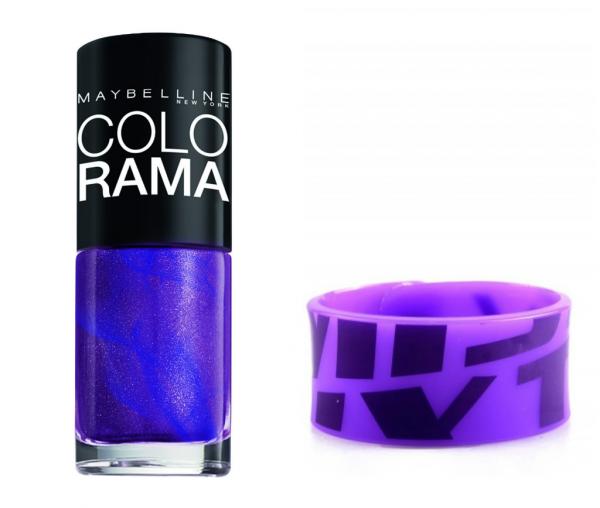 Лак Colorama (Maybelline, 2.89 лв.), гривна от пластмаса Miss Sixty от Totally Erected Store, 32 лв.