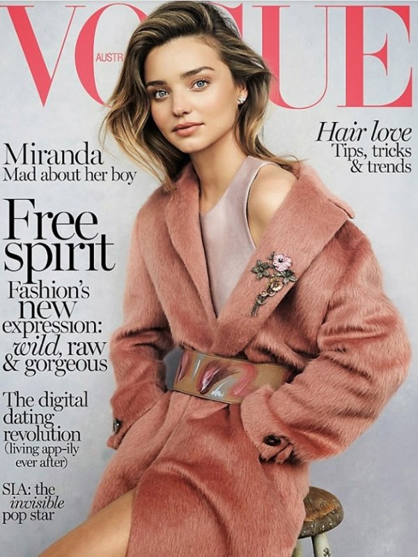 Миранда Кер позира за корицата на Vogue Австралия - юли 2014 годинаСнимка: Vogue