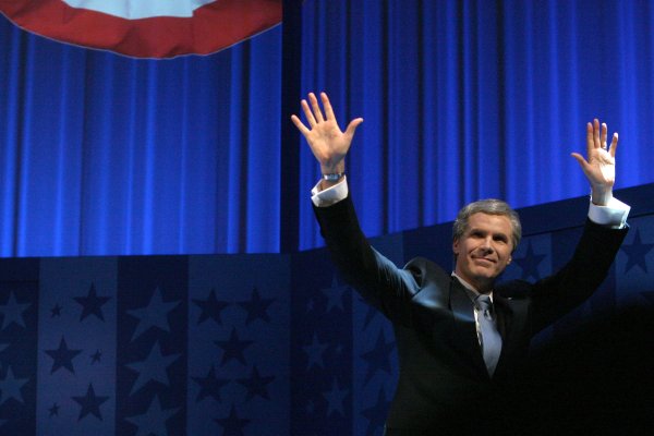 Уил Фаръл в "You're Welcome America: A Final Night with George W. Bush"; Снимка: Getty Images