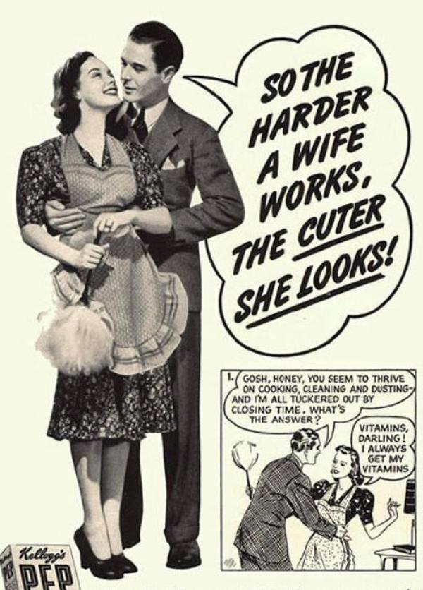 И така, колкото повече работи жената, толкова по-сладка става... Снимка: VintageAds