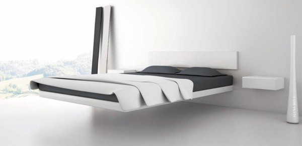 "Плаваща" спалня в минималистичен стилСнимка: home-designing.com