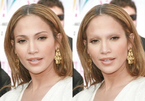 Дженифър Лопес.Колаж:celebswithnoeyebrows.com