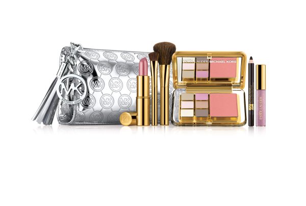 Estee Lauder Makeup Set Swarovki Crystals 132 лв.Вечерна дамска чантичка с камъни Swarovkiпалитра със сенки и ружчервилогланц за устнимолив за очи и четки за грим