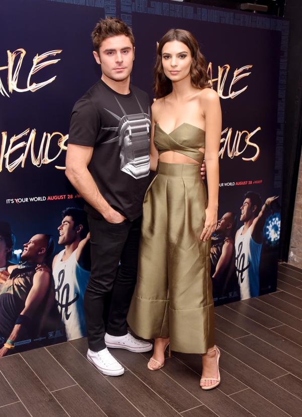 Зак Ефрон и Еми на премиерата на новия си филм 'We Are Your Friends'; Снимка: gettyimages.com