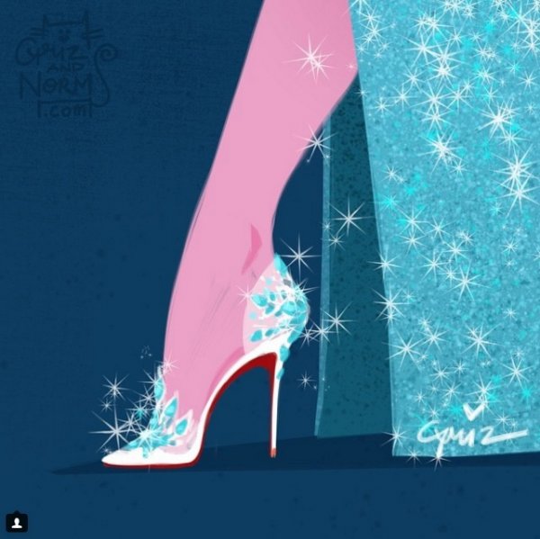 Елза в Christian Louboutin, Снимка: Disney
