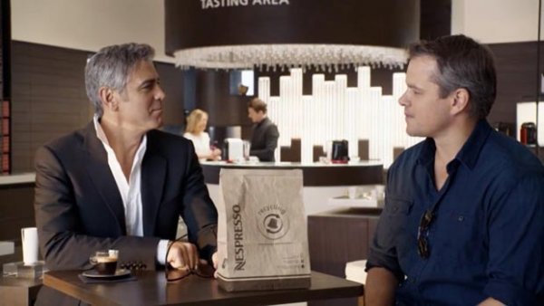 Джордж Клуни и Мат Деймън; Снимка: Nespresso