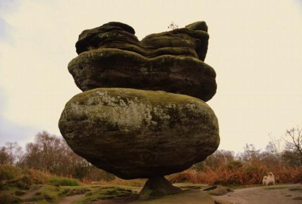 Снимка: Flickr, Англия: Brimham Rocks / Легендата за Brimham Rocks - близо до Йоркшир, Англия гласи, че скалите са издълбани от друидите. Днес е известно, че причудливите скални образувания датират от преди 320 милиона години, когато територията на днешен Йоркшир е образувана от пясък и други материали, свлечени и измити от Норвегия и Шотландия. По-късно ледниците издълбали земята, оставяйки след себе си странно оформени каменни блокове в периода приблизително 73 000 г. пр. Хр до 10 000 г. пр. Хр. Скалите днес се издигат на 30 метра височина. Някои от формите на образуванията наподобяват животни или човешки лица, което дава основание за причудливите им имена и приказните легенди, които били разказвани за тях.