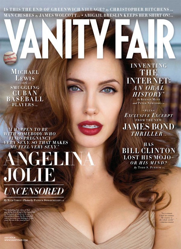 Анджелина през 2008 г.; Снимка: сп. Vanity Fair