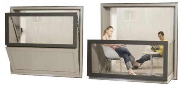 Снимка: outnext.comБалкон от стъклена рамкаБалконът Bloomframe е проектиран от холандското архитектурно бюро Хофман Дюхардин, което е получило престижна награда за неговия дизайн през 2008 година в категория „проект“. Балконът е изработен от стомана, стъкло и алуминий и представлява иновативна рамка на прозорец, който може да се трансформира в балкон.