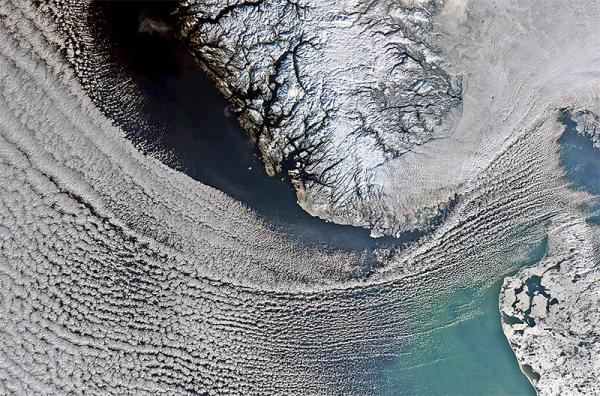 Скандинавски снегове – 1 февруари 2013 Снимка: esa.int/ESA