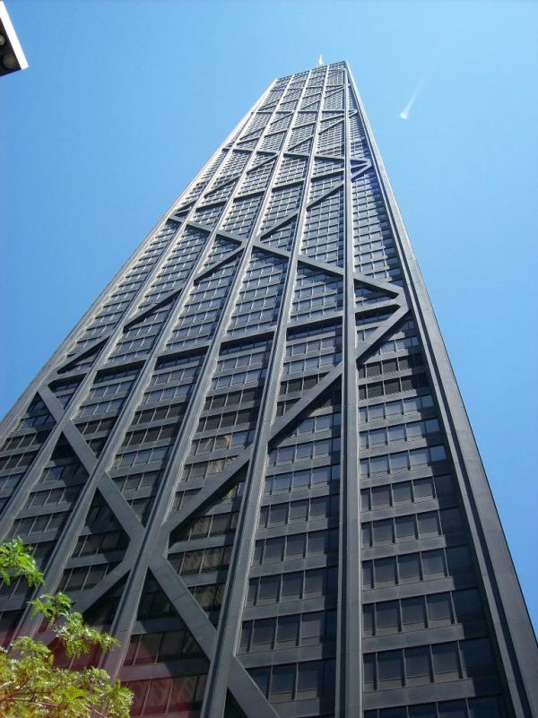 Снимка: raredelights.comВ небостъргача "John Hancock Center" в Чикаго, САЩ ще стигнете догоре (344 метра) за 38 секунди.