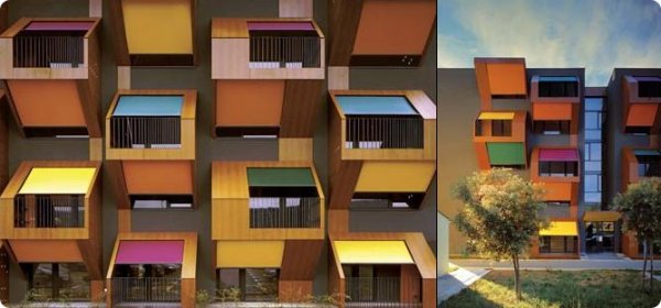 Снимка:thecoolhunter.com.auТрапецовидни балкониТози жилищен блок на словенското крайбрежие предлага достъпни възможности за много млади семейства. Екипът от архитекти, който е създал проекта е спечелил национален конкурс за проектиране на две жилищни сгради в този стил. Пространството на балконите може да е малко, но пък тези уникалните трапецовидни структури предлагат прекрасна гледка към морето.