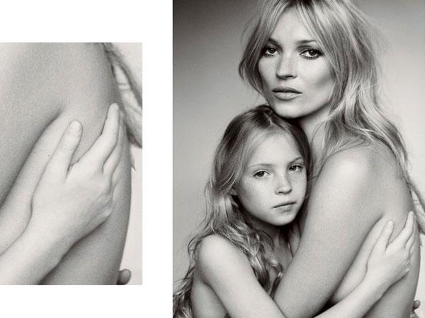 Кейт Мос с дъщеря си Лила Грейс.Снимка: Vogue/Mario Testino
