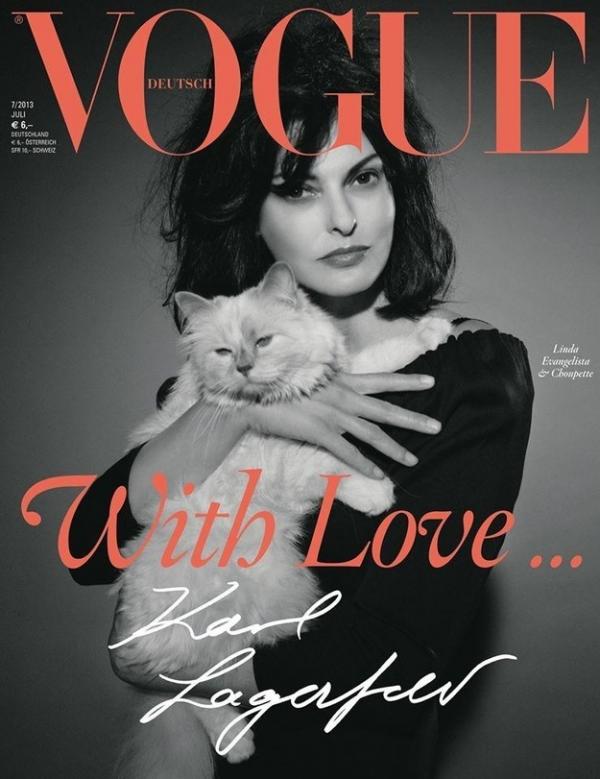 Линда Еванджелиста с Чупет; Снимка: Vogue