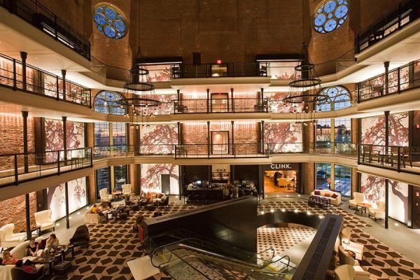 Снимка; architecturaldigest.comХотел "Либърти", Бостън, САЩ. 