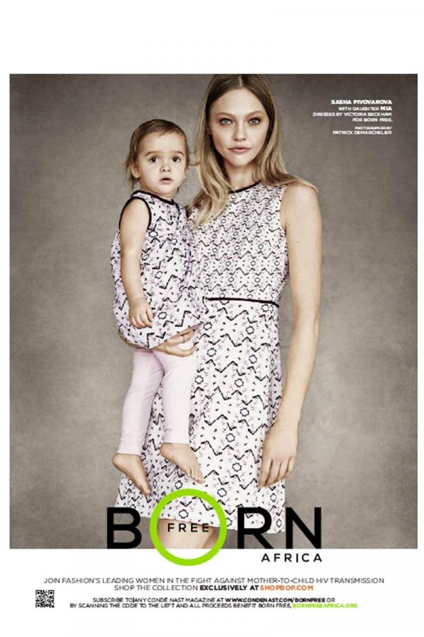 Саша Пивоварева с дъщеря си Миа.Снимка: Born Free Africa Campaign