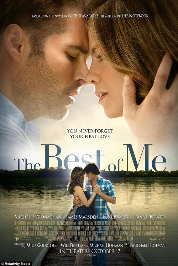 Афишът на новия филм на Джеймс с Мишел Монаган "The Best Of Me".