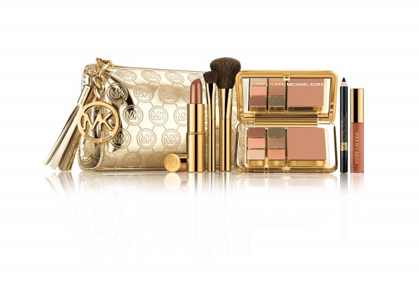 Estee Lauder Makeup Set Swarovki Crystals 132 лв.Вечерна дамска чантичка с камъни Swarovkiпалитра със сенки и ружчервилогланц за устнимолив за очи и четки за грим