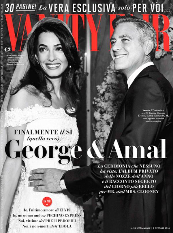 Джордж Клуни и Амал Аламудин; Снимка: сп. Vanity Fair
