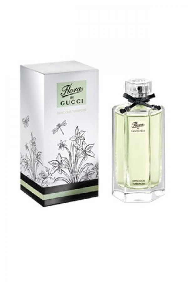Снимка: VOGUE2.Flora Gracious Tuberose на GucciНовата Flora Garden Collection на Gucci e вдъхновенa от прословутата линия Flora, която брандът пусна на пазара през 2009 г. Колекцията включва 5 различни аромата, но всички те превъплъщават по индивидуален начин женските чувства и емоции. Gracious Tuberose е опияняващ и женствен аромат, с нотки на роза, африкански портокалов цвят, праскова и листа от теменужка.