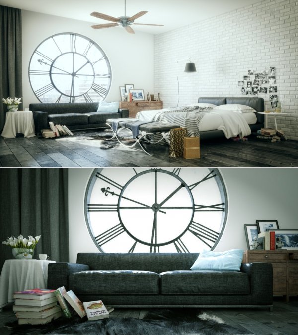 Спалня с часовникСнимка: home-designing.com