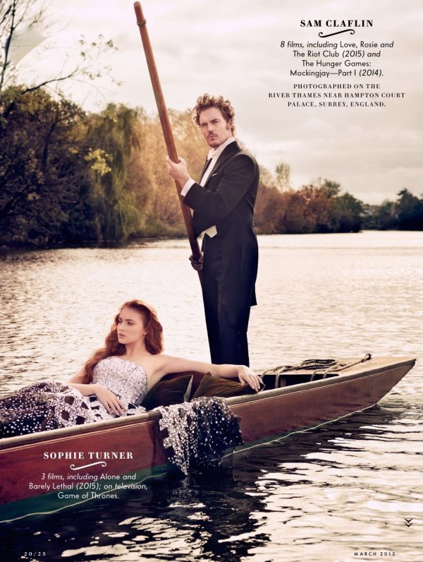 Сам Клафлин и Софи Търнър; Снимка: сп. Vanity Fair