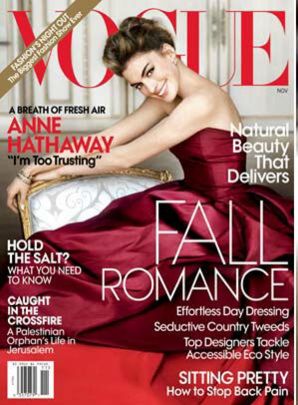 Aн Хатауей през 2010 г.; Снимка: Vogue