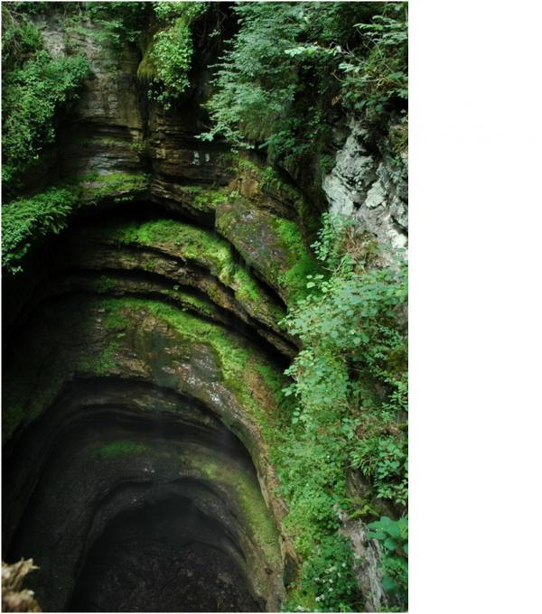 Снимка: myrandomstuff.seNeversink Pit, Алабама, САЩВаровиковата дупка в Алабама е една от най-популярните "фото дестинации" в света, заради невероятните си покрити с мъх склонове и вопади. Ширината на тази естествена дупка е само около 12 м в отвора ѝ, но се разтваря до 30 м към дъното, което се намира на 50 м дълбочина. Neversink Pit е дом на много прилепи, както и няколко застрашени от изчезване вида папрат.