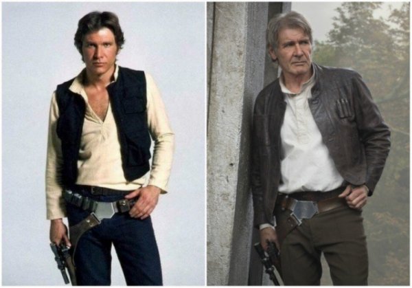 Харисън Форд - Хан Соло. През 1980 и 2015 г. Снимка: Happy facts