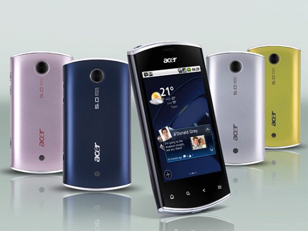 Acer Liquid mini...Цена: от 550 лв.Накратко: Чаровен гугълфон с малък екран.Името на телефона разкрива негова същност – това е малък апарат с 3,2-инчов екран и галещ окото дизайн. Характеристиките му са съвсем стандартни за устройствата, базирани на Android. Liquid Mini: разполага с екран с резолюция 320х480, графичен ускорител Adreno 200, 512Мb оперативна памет и процесор с тактова честота 600МHz. 5-мегапикселовата камера няма да ви позволи да направите снимката на живота си, но има възможност да  ъплоуднете фотографиите си във Facebook и други социални мрежи.Обобщено:Добър смартфон за девойки, понеже притежава всичко необходимо – ярък дизайн и приличен набор от функции. Цената на Liquid Mini падна доста след излизането му, което го прави доста добър вариант.